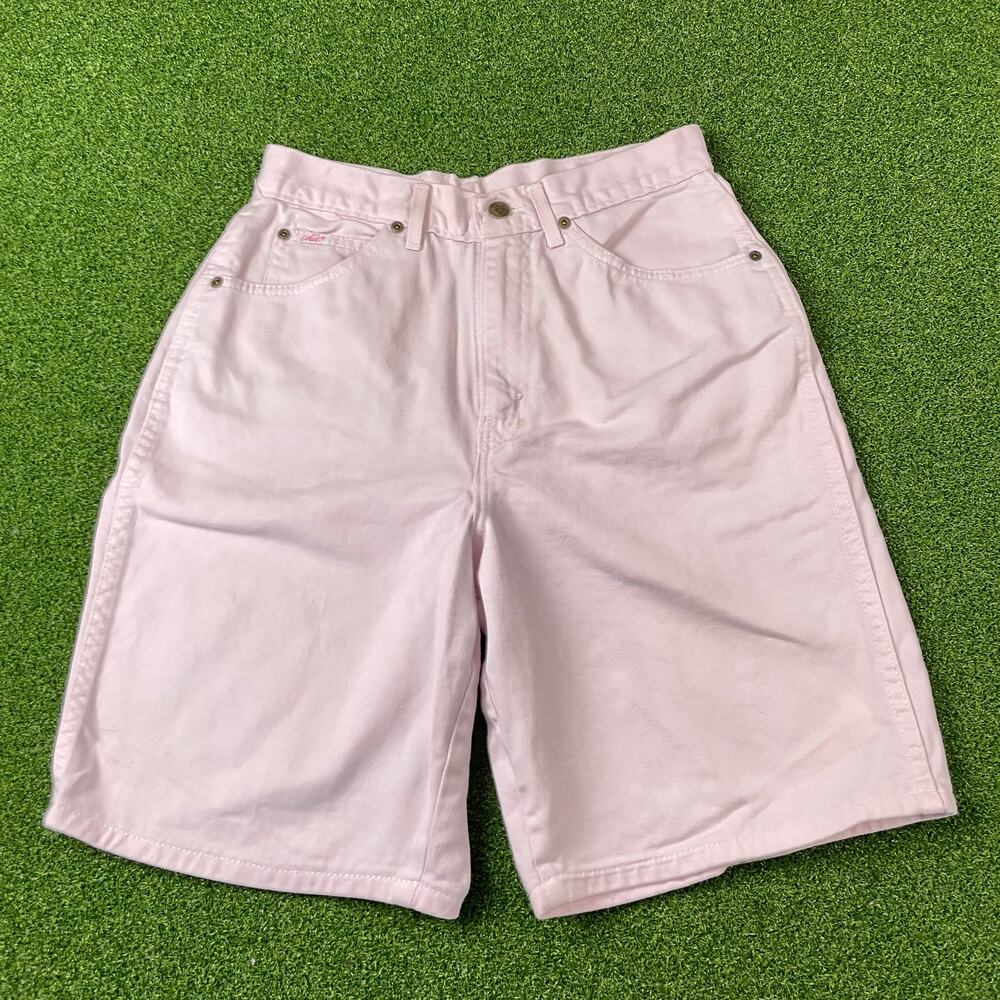 Vintage Chic White Denim High Waisted Bermuda Jean Shorts Sz 26"